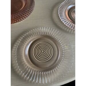Vintage MacBeth Evans Pink Depression Glass Petalware 8" Salad Plates-Lot of 8